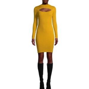 House of Harlow 1960 | Harvest Gold Yellow Cut-Out Dress BodyCon